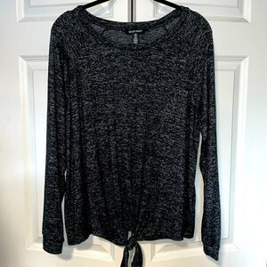 Ellen Tracy long sleeve shirt with tie front size large
